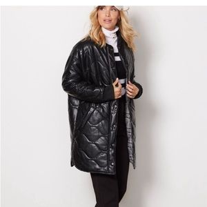 EVEREVE reversible, faux leather jacket.  Warmmmm!!!